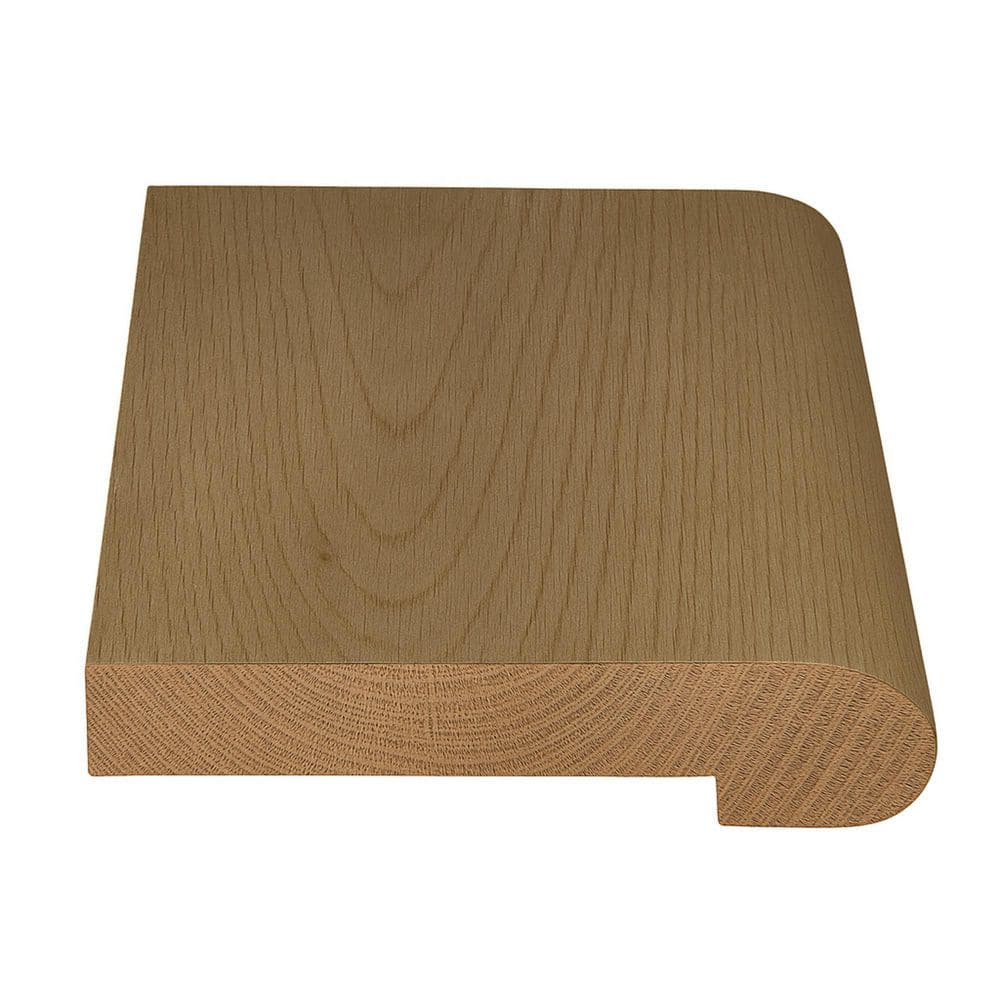 Turner 9/16 in. Thick x 2-3/8 in. Width x 78 in. Length Flush Stair Nosing European White Oak Hardwood Trim - Hercitys
