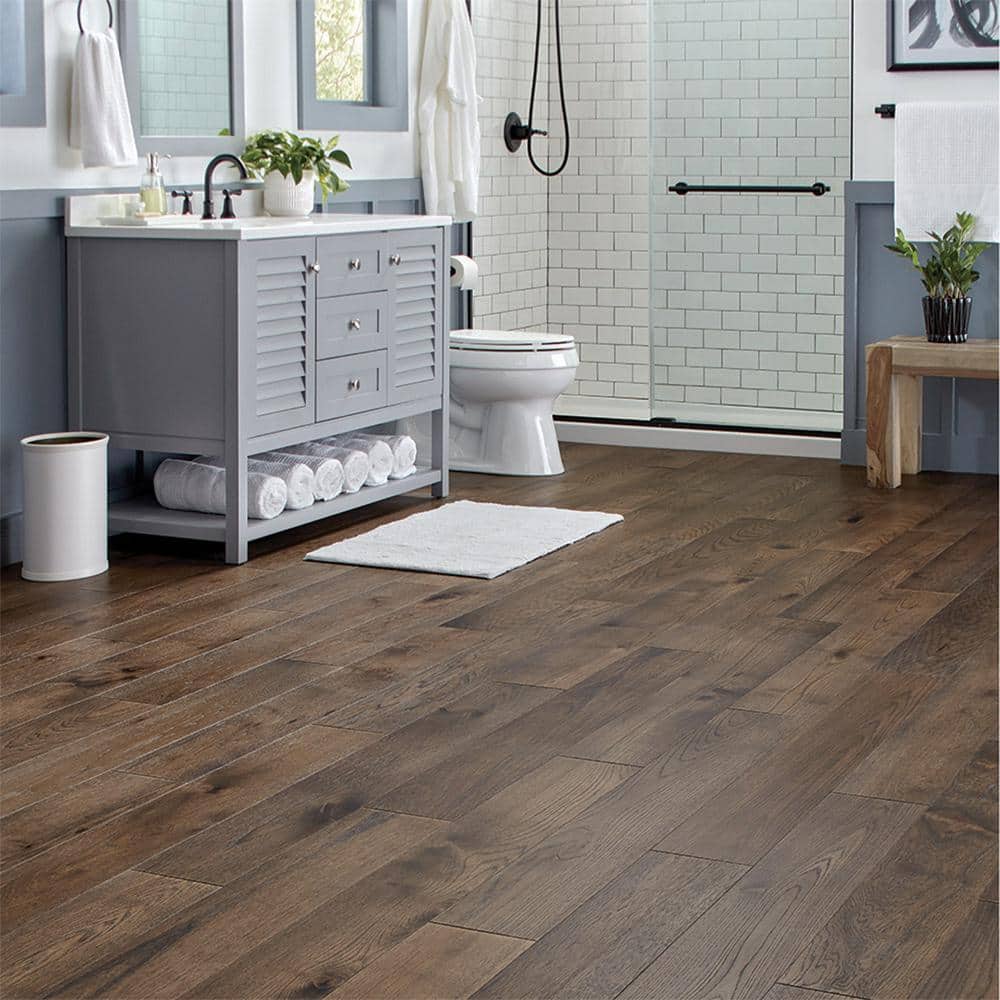 Timber Wolf Hickory 0.28 in. T x 6.5 in. W Waterproof Engineered Hardwood Flooring (21.8 sq. ft./case) - Hercitys