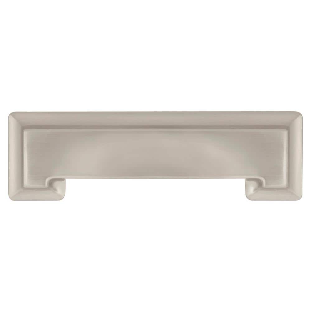 Studio Collection Cup 3 in. (96 mm) Satin Nickel Cabinet Door and Drawer Pull (10-Pack) - Hercitys
