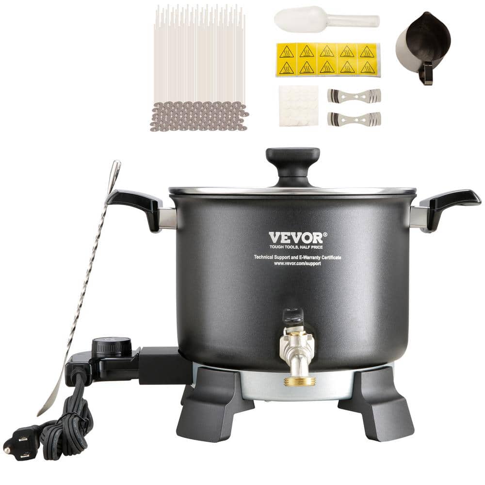 Wax Melter for Candle Making, 5L Large Electric Wax Melting Pot Easy Pour Spout, 4-Level Temperature Control - Hercitys