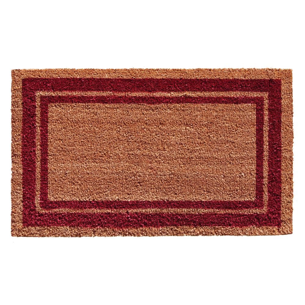 Burgundy Border Doormat 24″ x 36″ - Hercitys