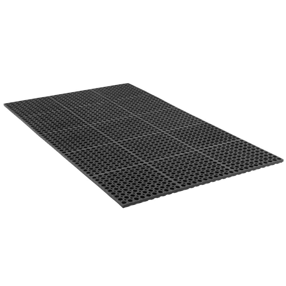 Tru-Tread 7/8 in. Black 3 ft. x 5 ft. Rubber Grease Proof Indoor Commercial Door Mat - Hercitys