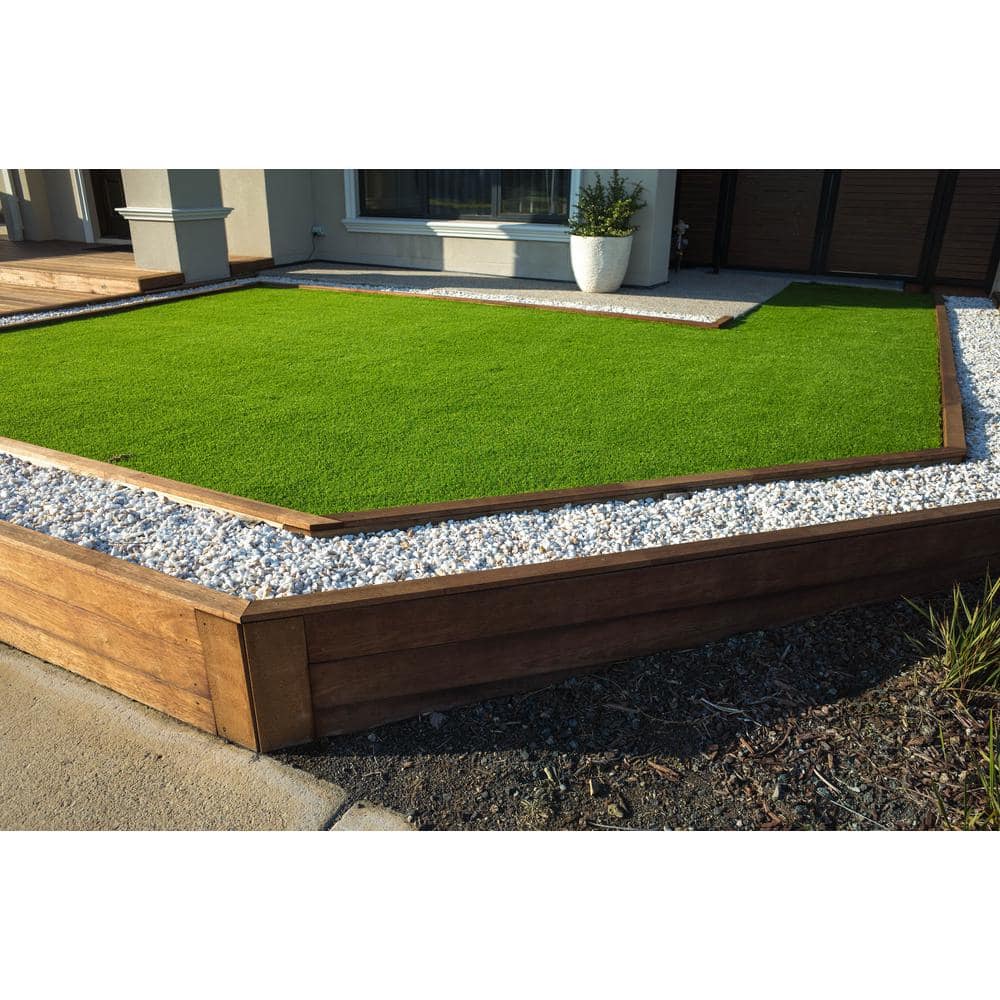 Prairie 12 ft. Wide x Cut to Length Green Artificial Grass - Hercitys