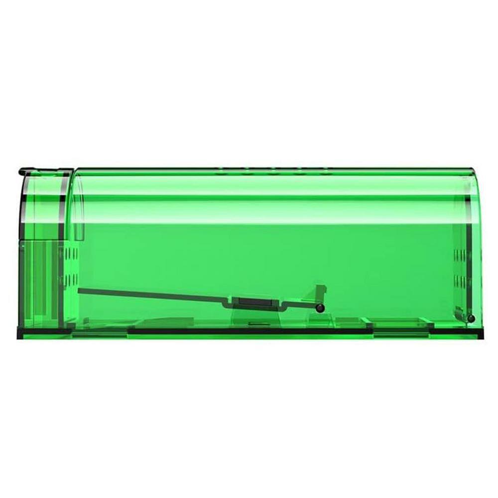 Indoor Humane Mouse Trap, Easy to Set, Quick Mouse Catcher Effective, Reusable and Safe for Families, Green (2 Pack) - Hercitys