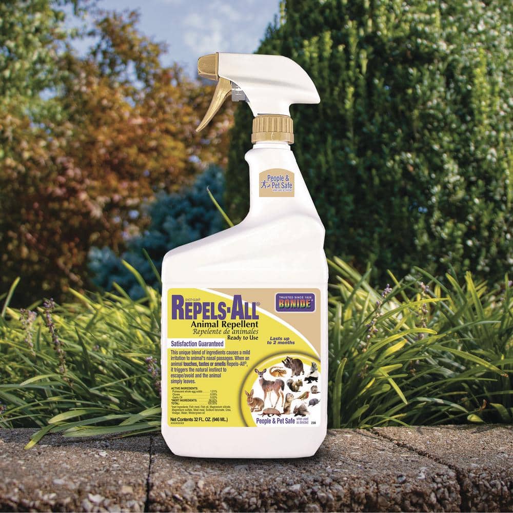 Repels-All Animal Repellent, 32 oz Ready-To-Use, Long Lasting Outdoor Garden Deer Repellent - Hercitys