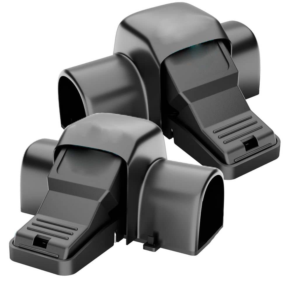 Quick Humane Outdoor Mouse Snap Traps with Tunneled Design (2-Pack) - Hercitys