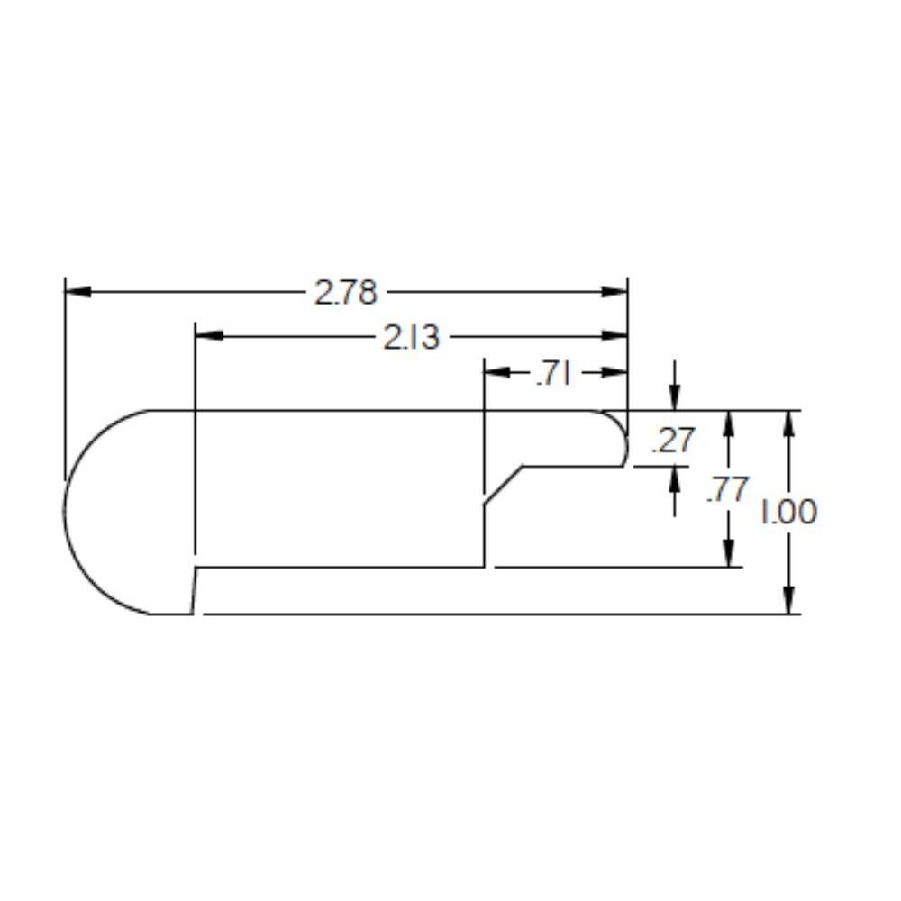 Theo 0.5 in. T x 2.75 in. W x 78 in. L Overlap Wood Stair Nose - Hercitys
