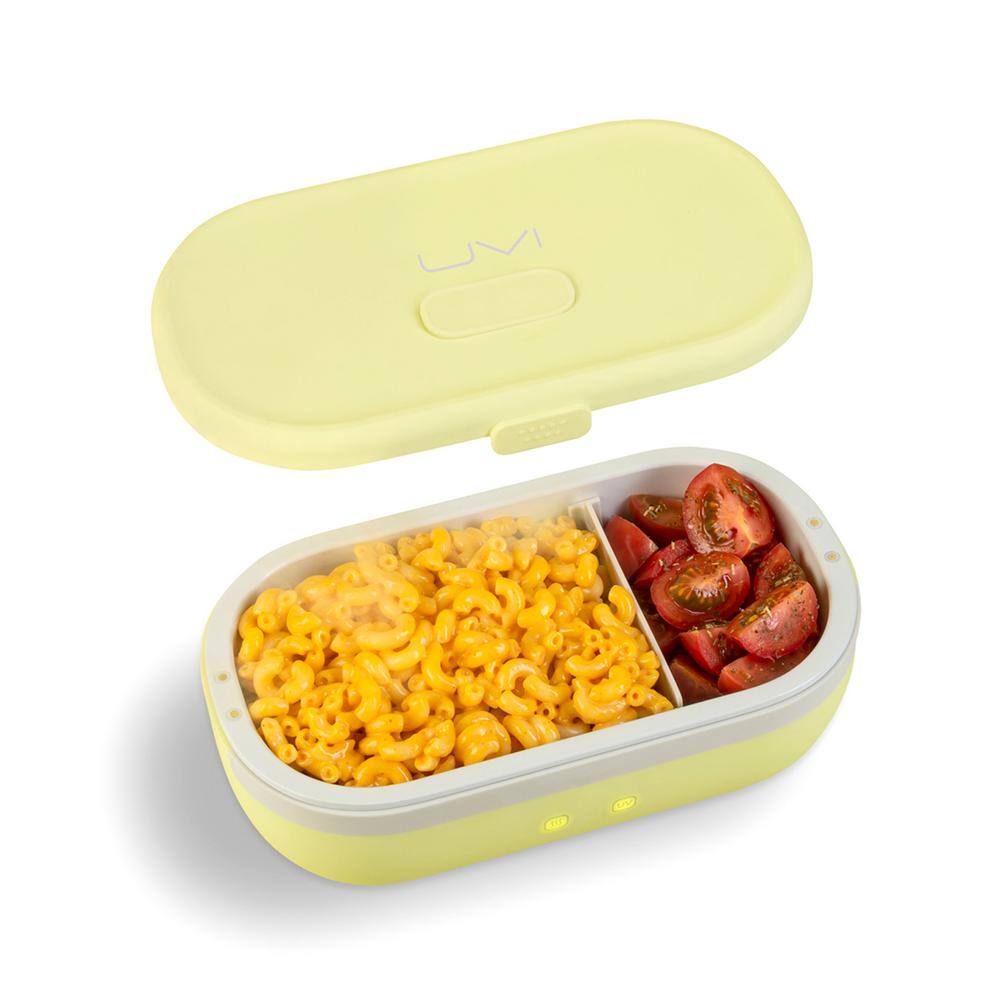 Yellow Self Heating and Cleaning Lunchbox with UV Light, Lunch Bag - Hercitys