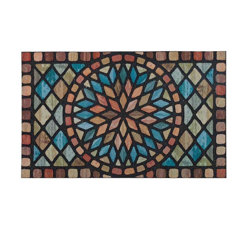 Diamond Planks Multi 18 in. x 30 in. Door Mat - Hercitys