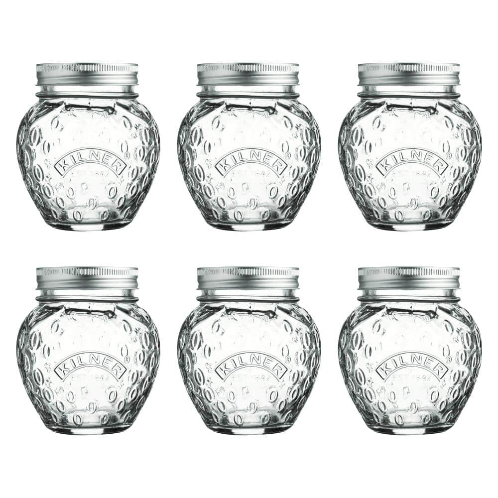 Canning Glass Strawberry Jar 13.5 oz. – (Set of 6) - Hercitys