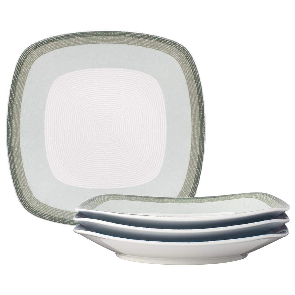 Colorscapes Layers Sage 8.25 in. Porcelain Square Salad Plates, (Set of 4) - Hercitys