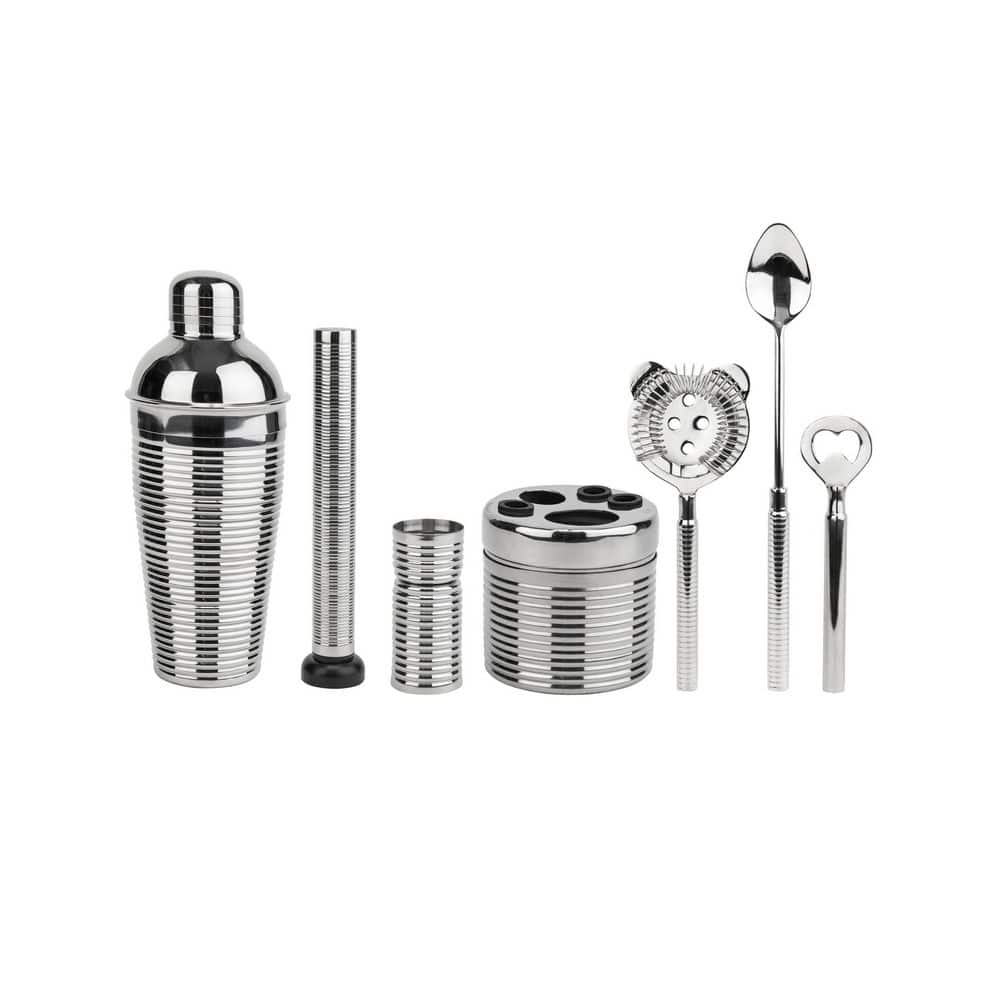 7-Piece Stainless-Steel Barware Set - Hercitys