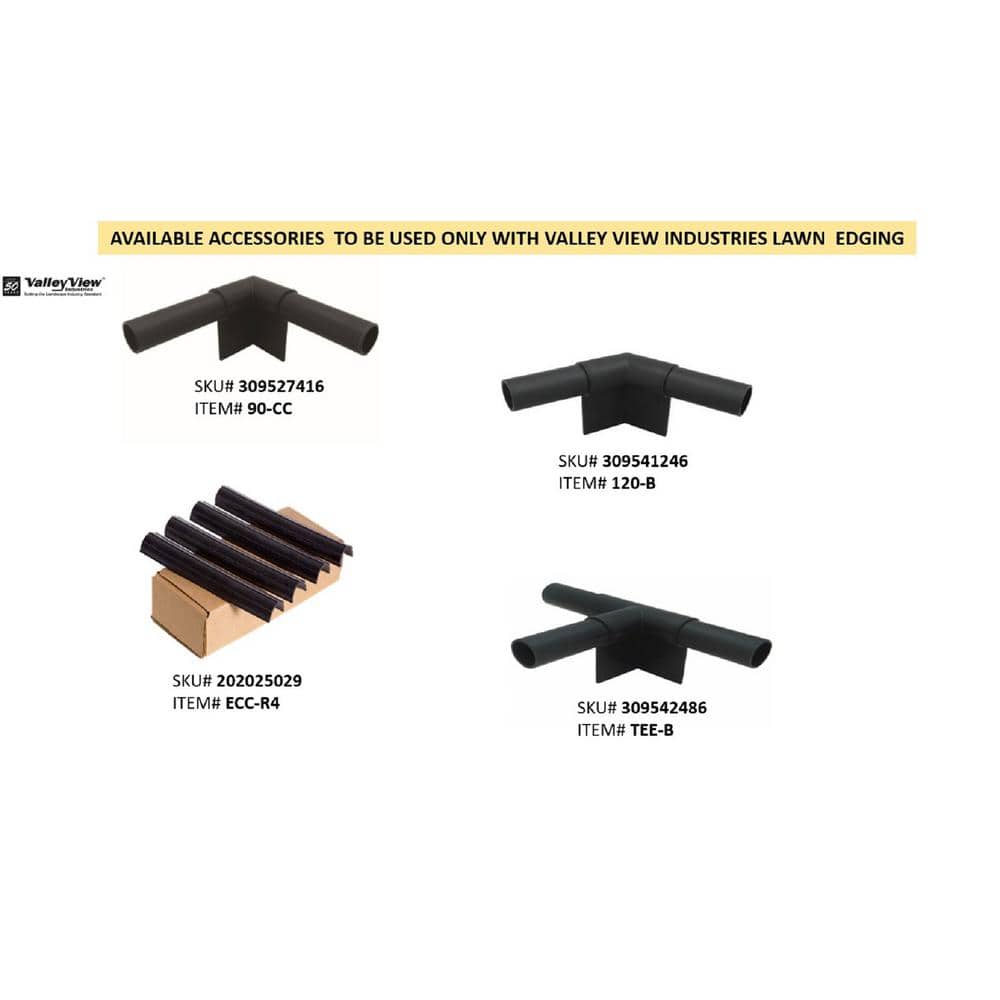 Royal Diamond 60 ft. L x 5 in. H x 1 in. W Professional Black Plastic Lawn Edging - Hercitys