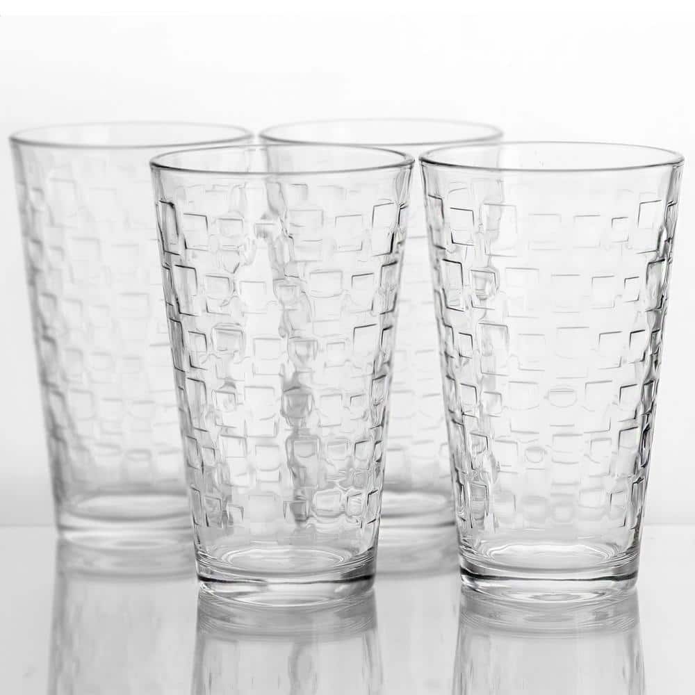 Great Foundations 16 oz. Glass Tumblers (4-Pack) - Hercitys