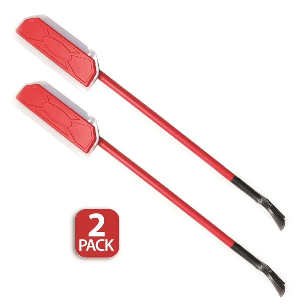 64 in. Extendable Silicone Snow Pusher and Ice Scraper Wide Snow, Ice, Frost Removal Cars, Trucks, SUV’s (2-Pack) - Hercitys