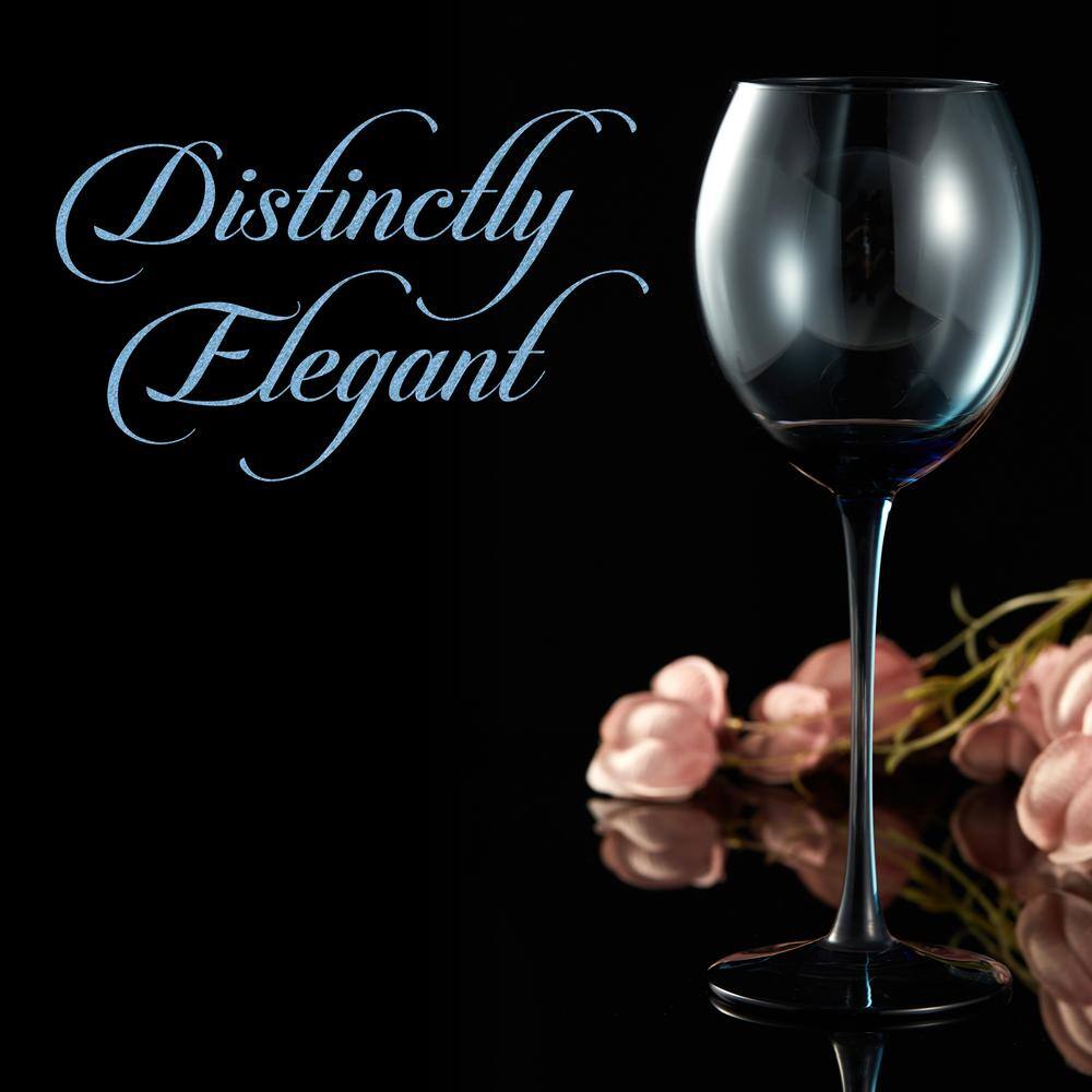 Luxurious and Elegant Sparkling 13.3 oz. Blue Colored Glassware (Set of 4) - Hercitys