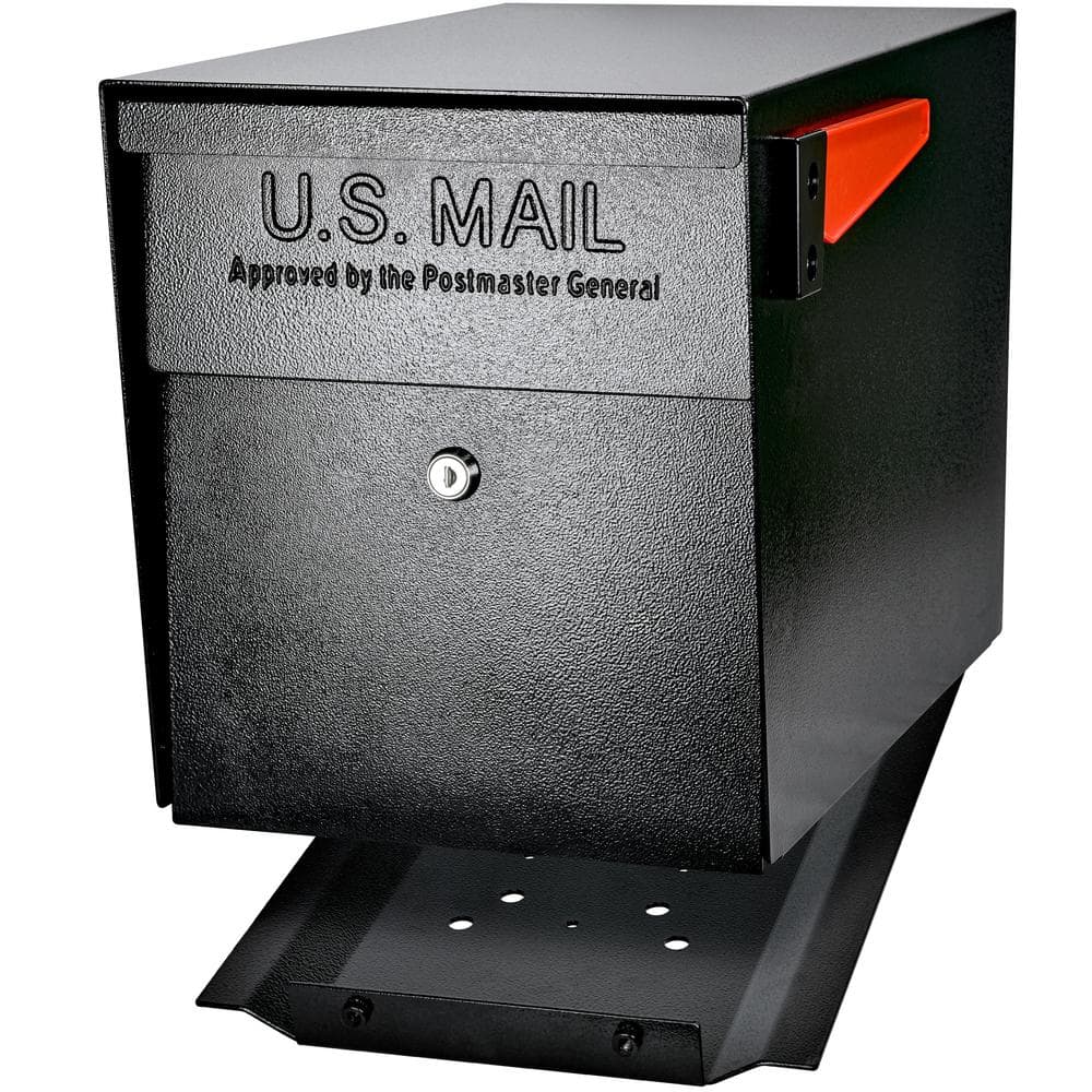 Locking Post Mount Mailbox with High Security Reinforced Patented Locking System, Black - Hercitys