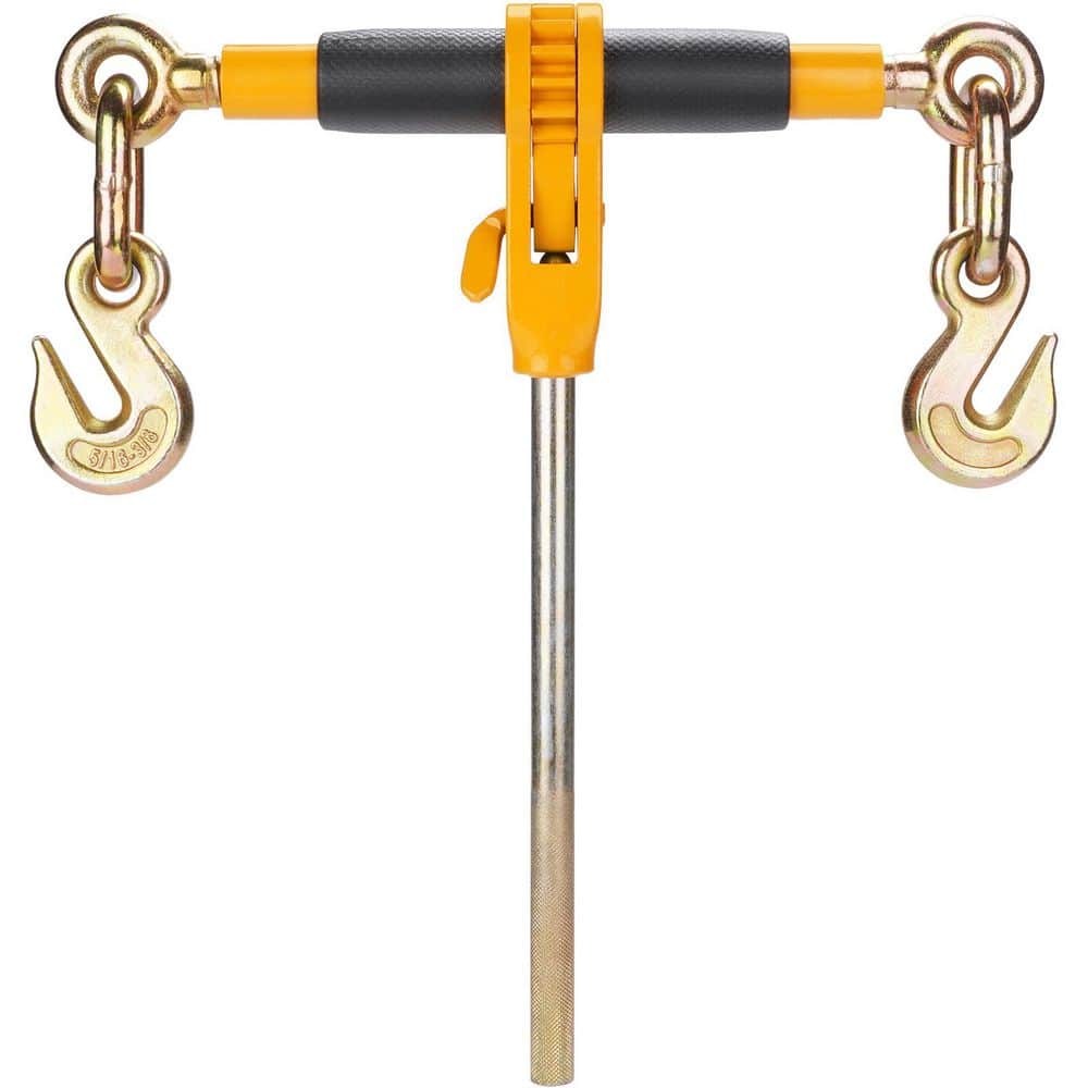 Ratchet Chain Binder, 5/16 in.-3/8 in. Heavy Duty Load Binders, with G80 Hooks 7,100 lbs. Secure Load Limit - Hercitys