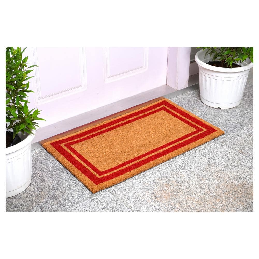 Red Border Doormat 24″ x 36″ - Hercitys