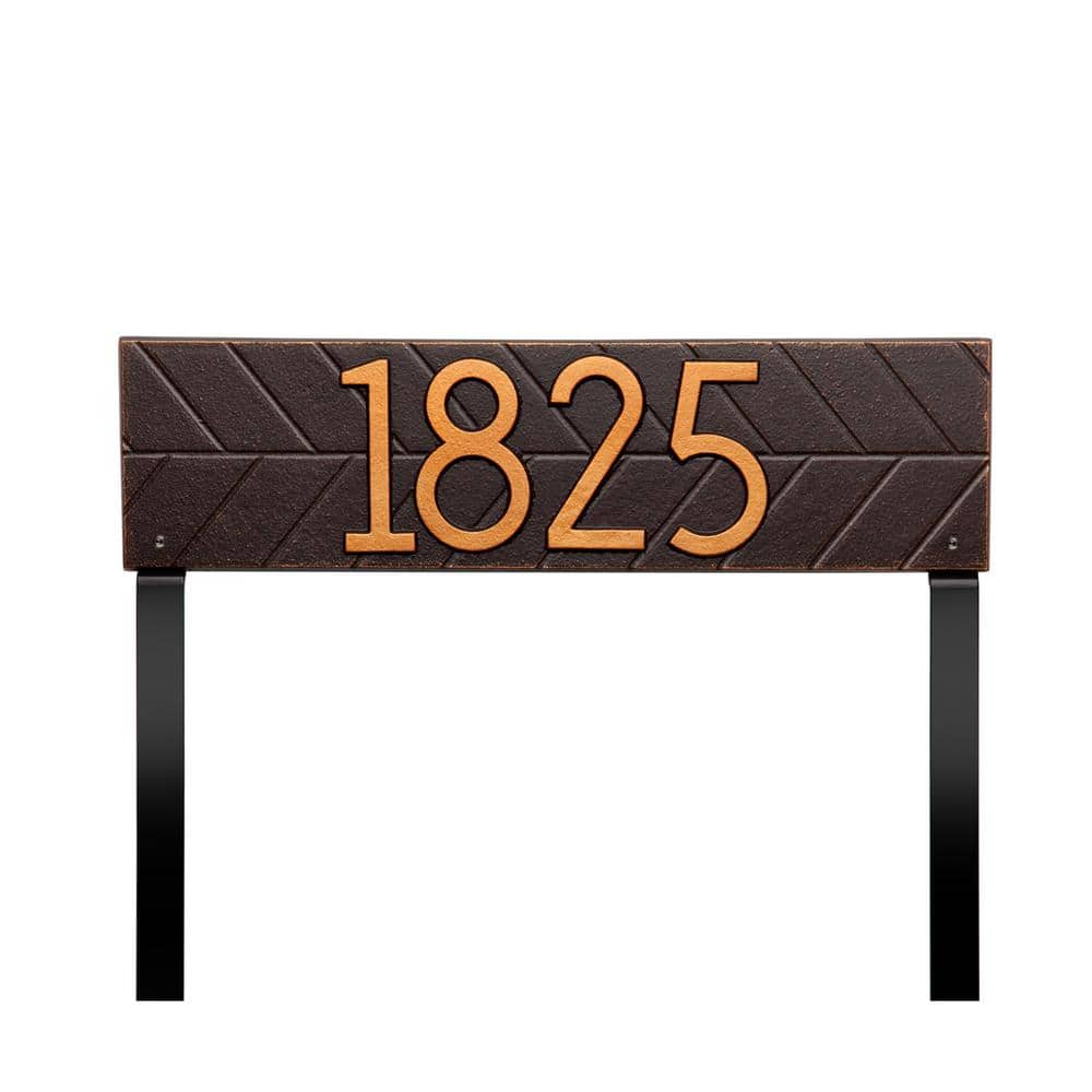 Herringbone Horizontal Plaque, Standard Lawn 1-Line - Hercitys