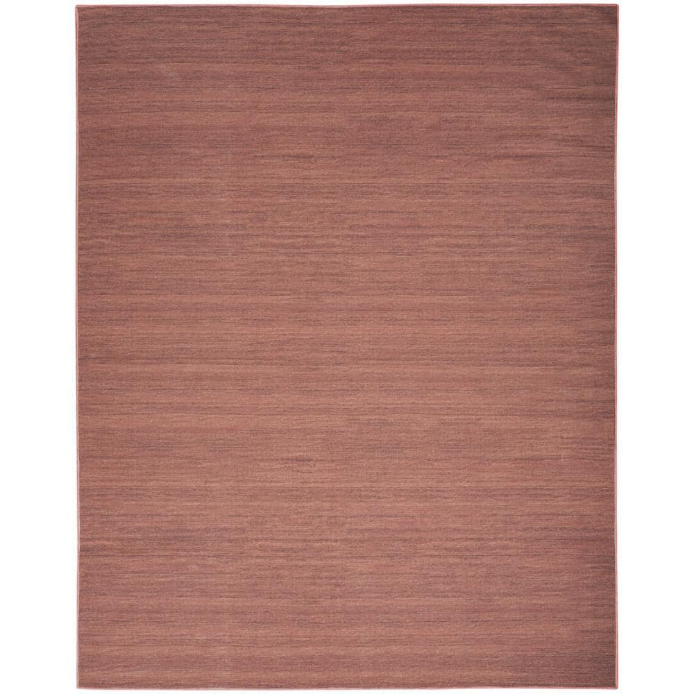 Washable Essentials Mocha 9 ft. x 12 ft. All-over design Contemporary Area Rug - Hercitys