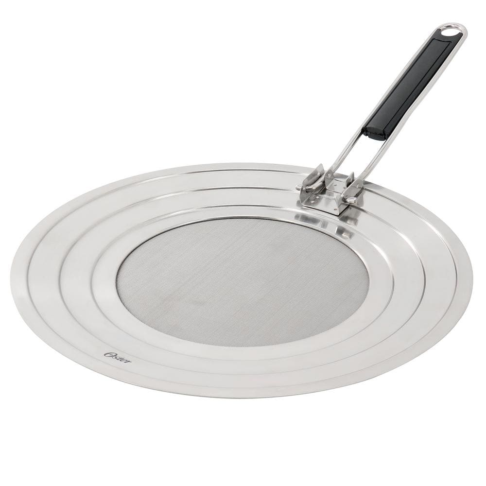 Baldwyn 12 in. Round Stainless Steel Splatter Guard with Foldable Handle - Hercitys