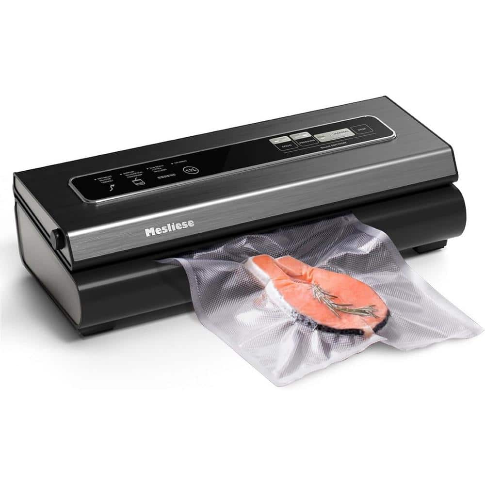 90kPa Powerful Vacuum Sealer Machine 6-in-1 Food Preservation System with with Cutter and Sealing Strip Black - Hercitys