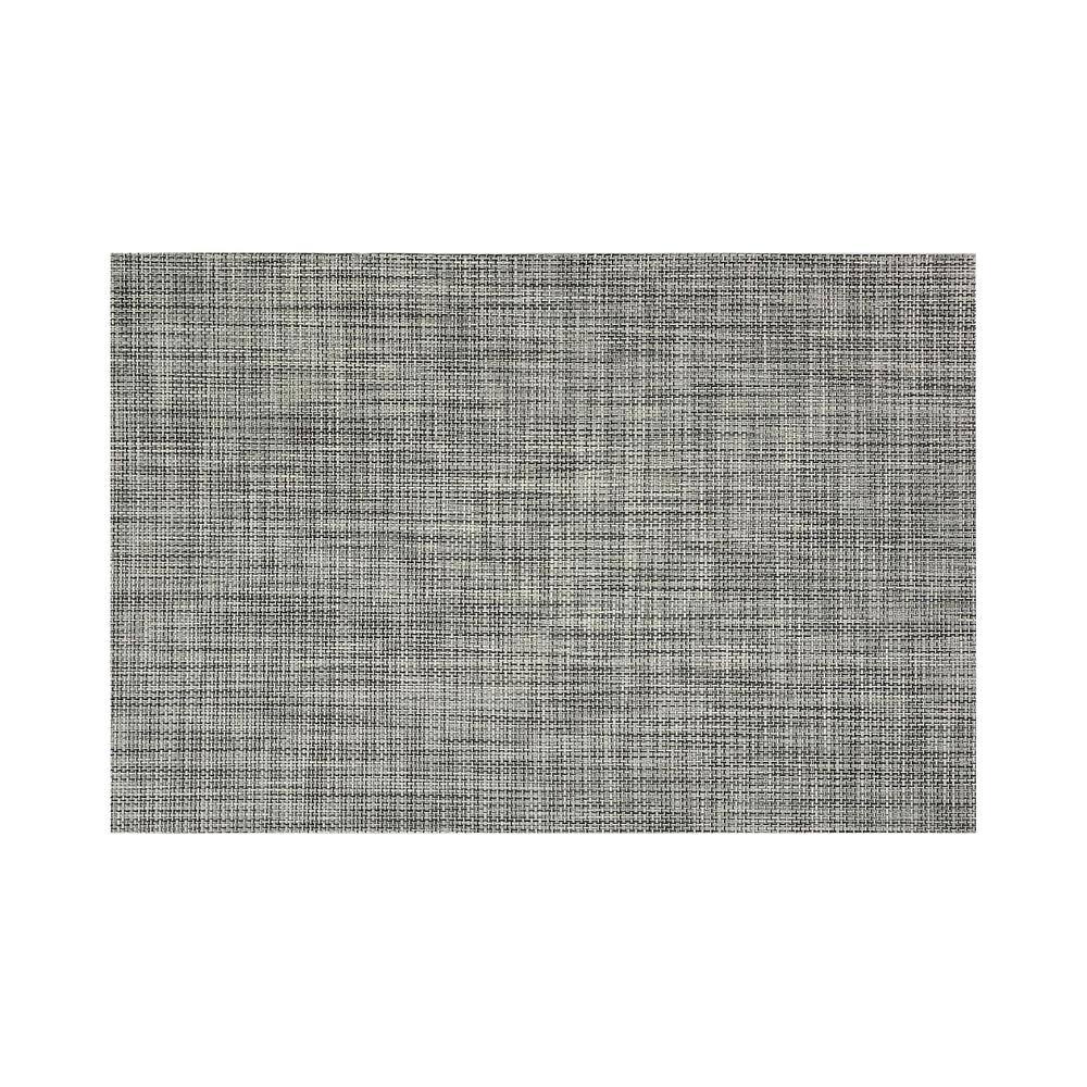 EveryTable 18 in. x 12 in. Charcoal Woven PVC Placemat (Set of 6) - Hercitys