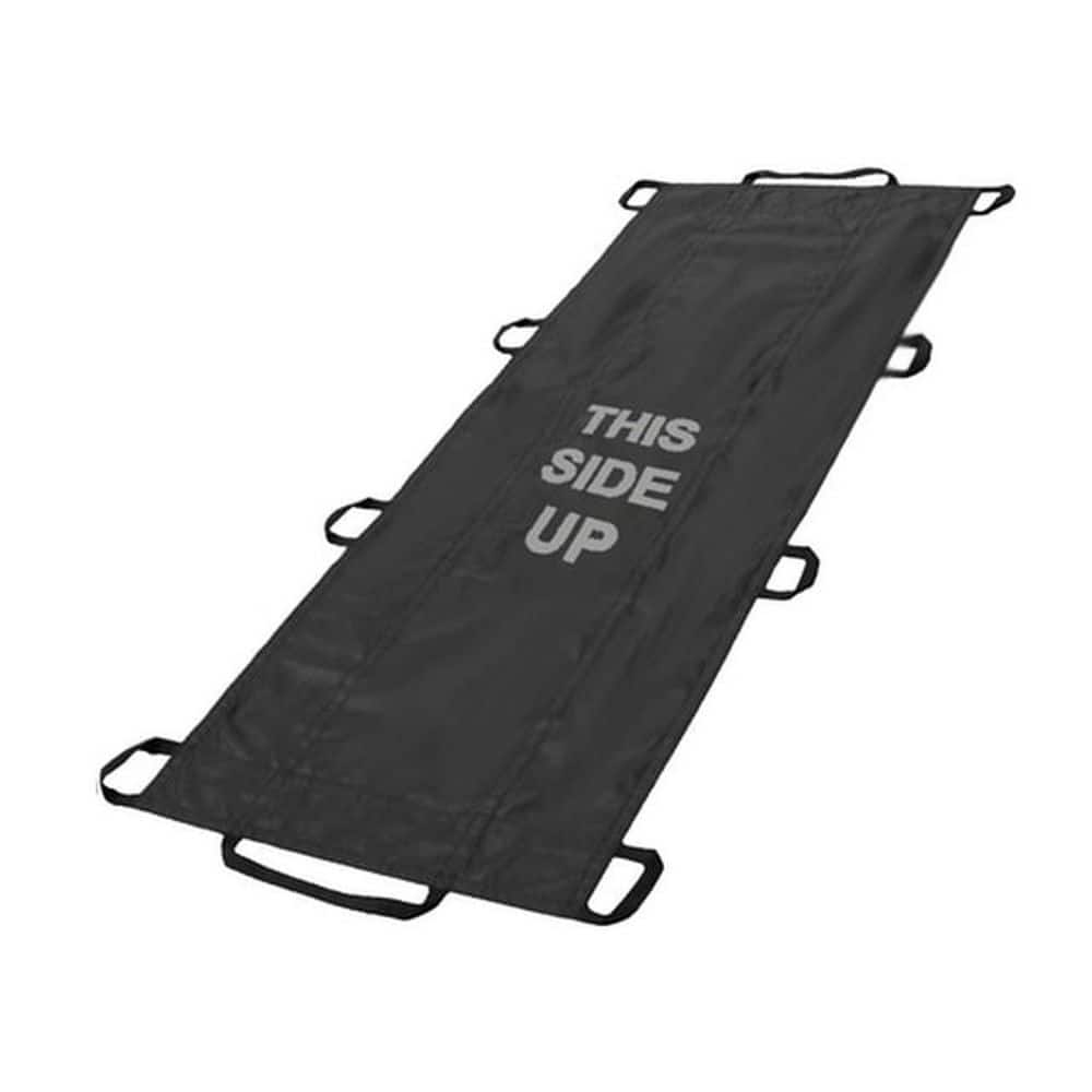 Disposable Emergency Stretcher Rated at 500 lb. with Black Nylon Handle and Non-Woven Fabric, for Patient Transfer - Hercitys