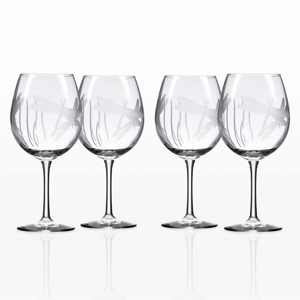 Dragonfly 18 oz. Balloon Wine Glass (Set of 4) - Hercitys