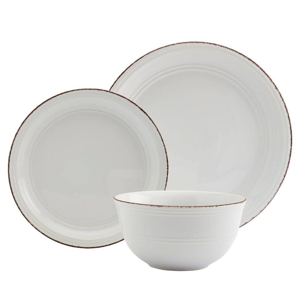 Farmhouse 12-Piece White Dinnerware Set (Service for 4) - Hercitys