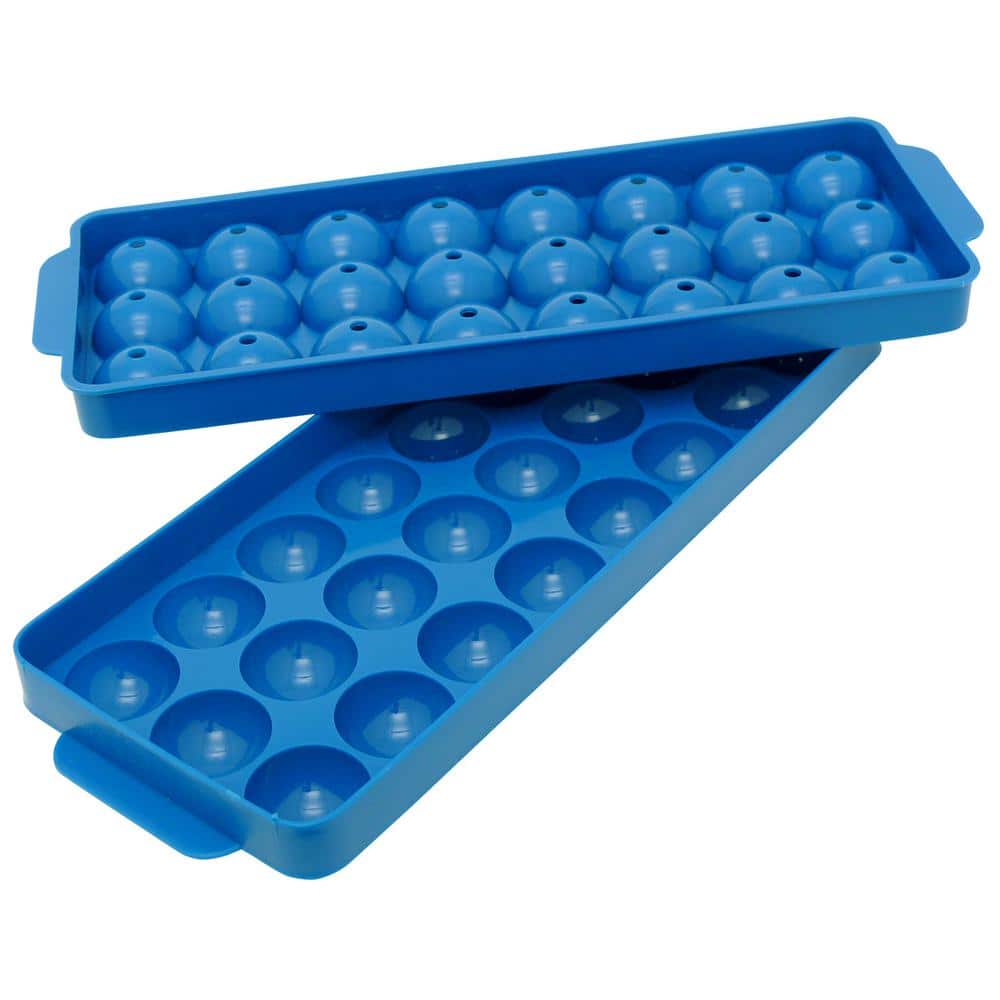 Blue 1 in. Ice Sphere Ice Trays (2-Pack) - Hercitys