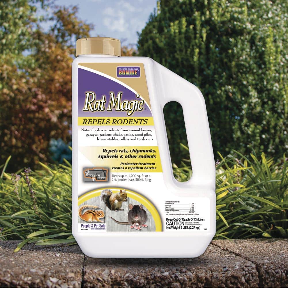 Rat Magic, Repels Rats, Chipmunks, Squirrels, Rodent Repellent 5 lb. Granules - Hercitys