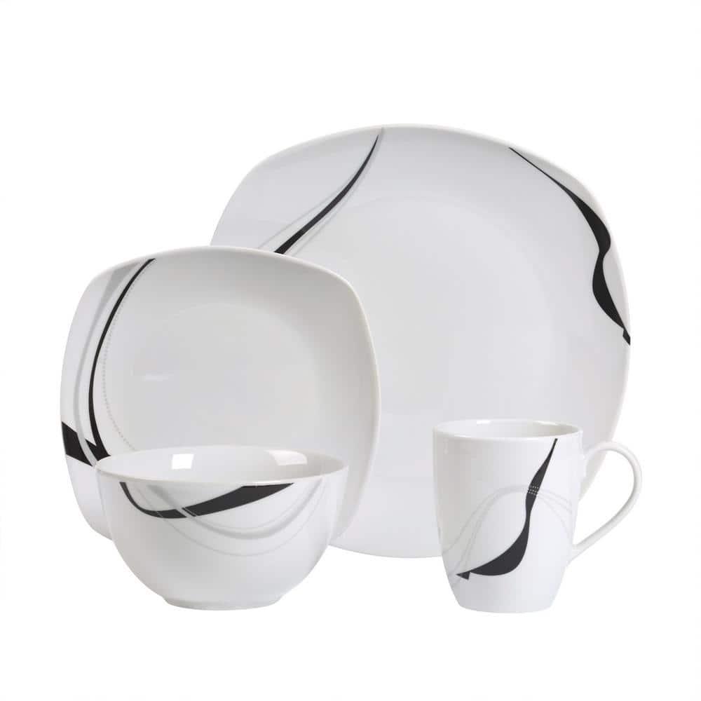 Carnival 16-Piece Decal Dinnerware Set (Service for 4) - Hercitys