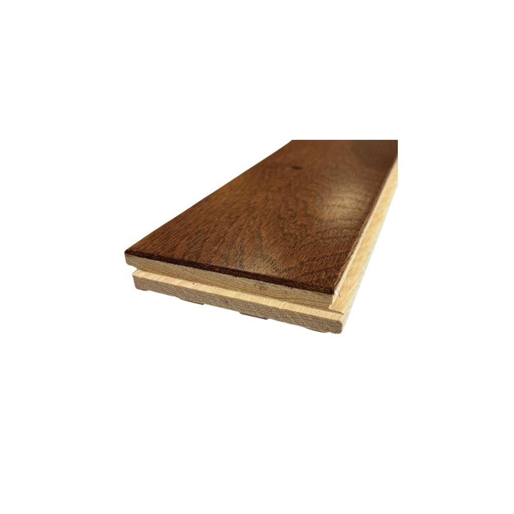 Saddle Hickory 3/4 in. T x 2 1/4 in. W Smooth Solid Hardwood Flooring (25 sq. ft./Case) - Hercitys