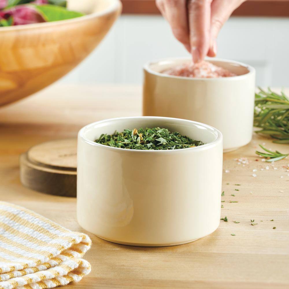 Ceramic 2-Piece Stacking Spice Box Set with Lid - Hercitys