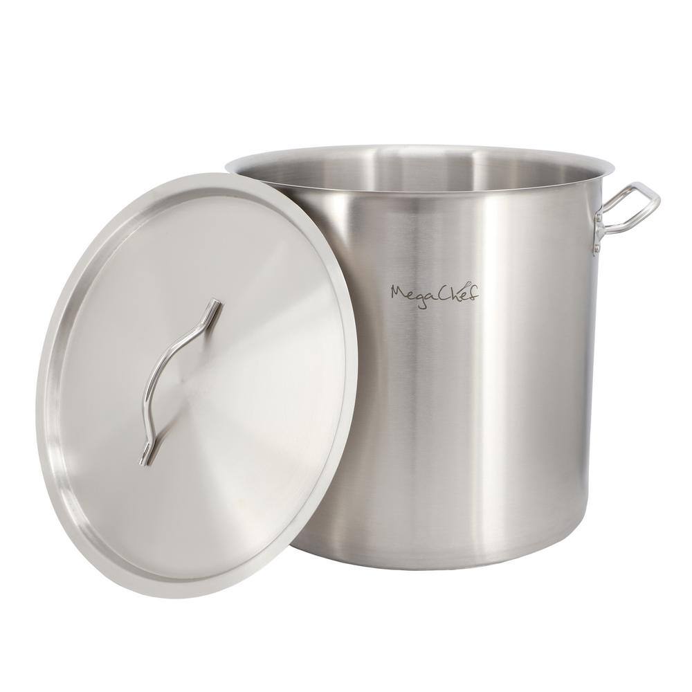 Professional Kitchen 52.8 qt. Round Stainless Steel Stock Pot with Lid - Hercitys