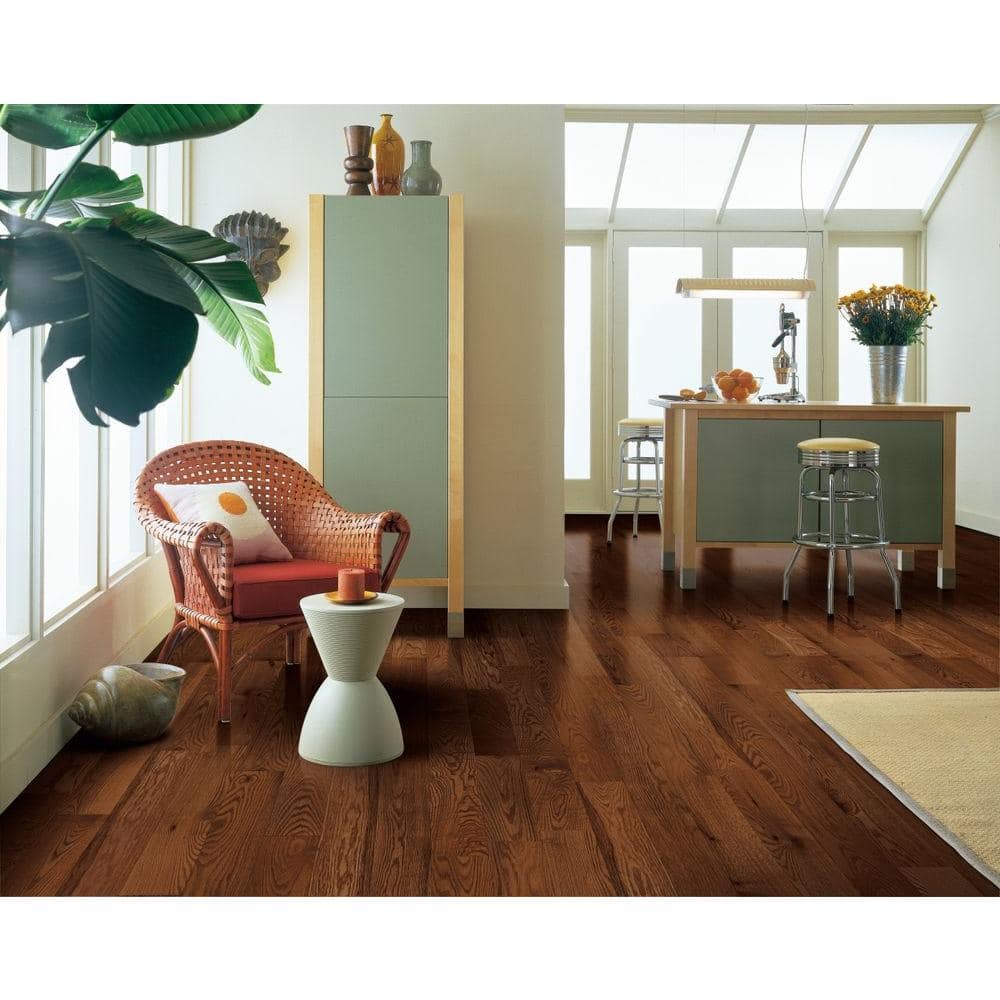 American Originals Brown Earth Oak 3/8 in. T x 3 in. W T+G Smooth Engineered Hardwood Flooring (22 sq.ft./ctn) - Hercitys