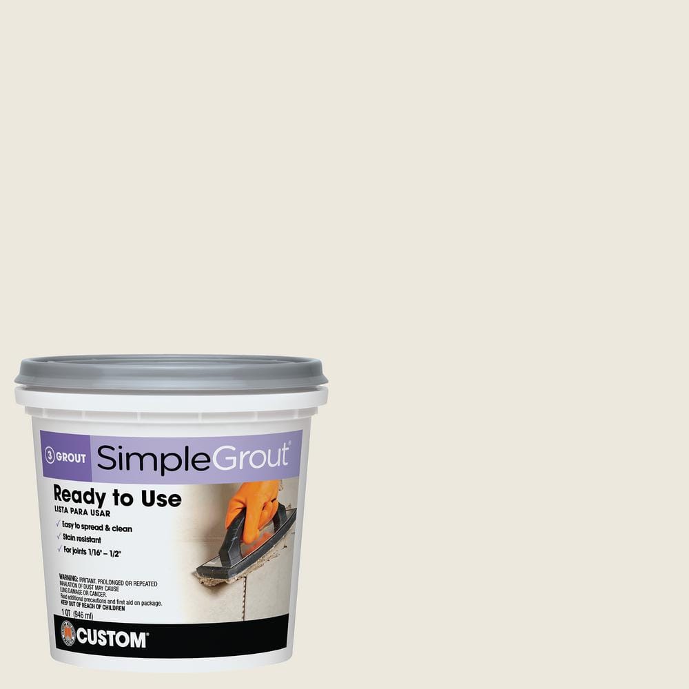 SimpleGrout #381 Bright White 1 qt. Pre-Mixed Grout - Hercitys