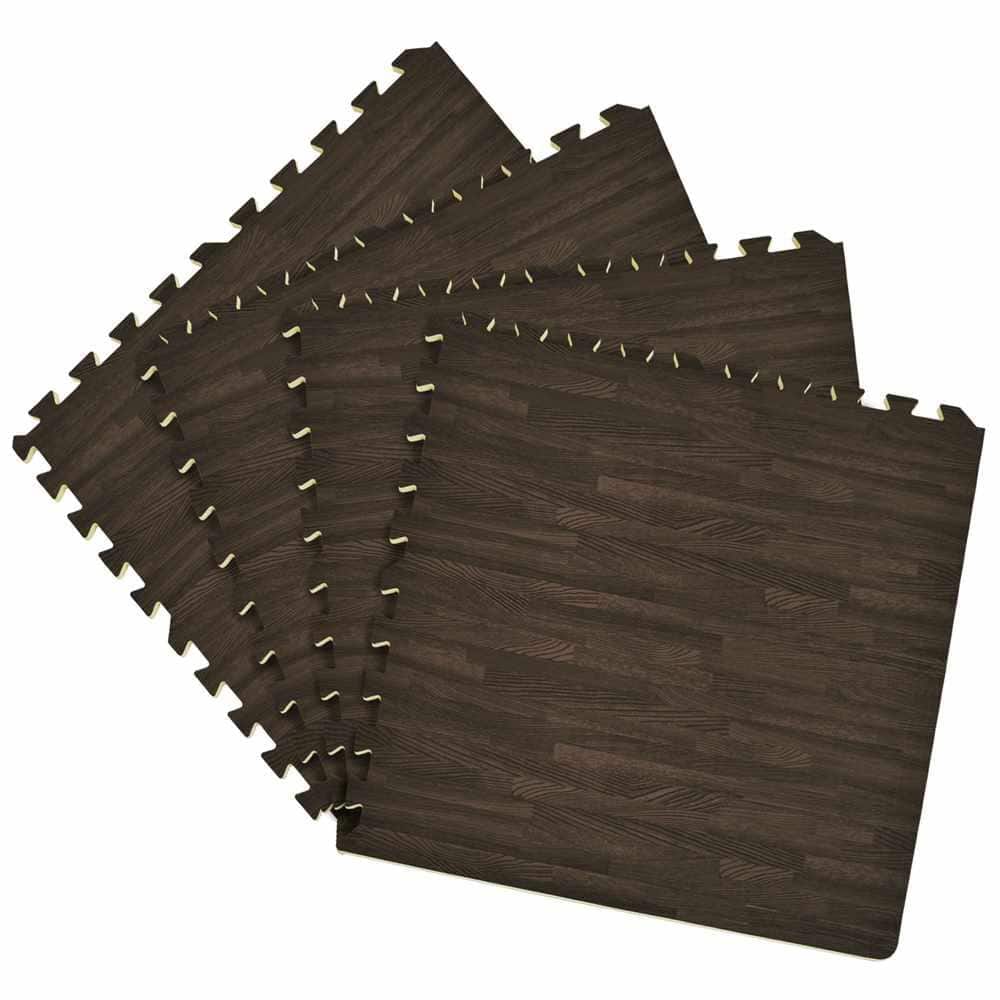 Charcoal 24 in. x 24 in. Interlocking Foam Anti Fatigue Tiles (16 sq. ft./case) - Hercitys