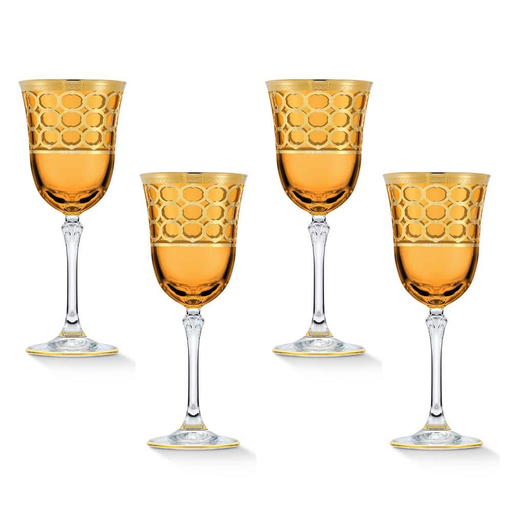 9 oz. Amber Red Wine Goblet Set (Set of 4) - Hercitys
