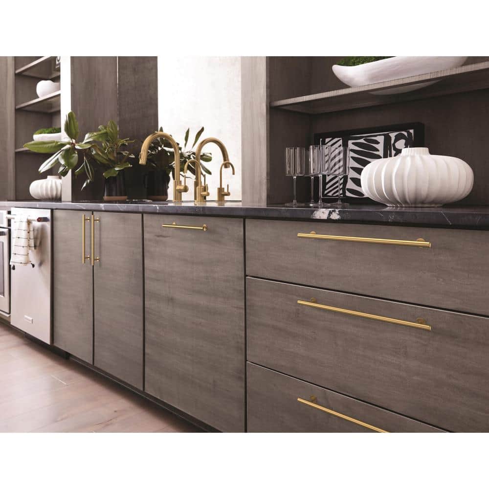 Radius 10-1/16 in. (256mm) Modern Champagne Bronze Bar Cabinet Pull - Hercitys