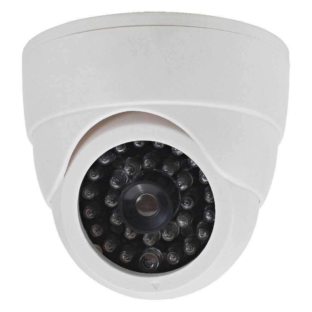 Fake Dummy Security Dome Camera with LED Light – White - Hercitys