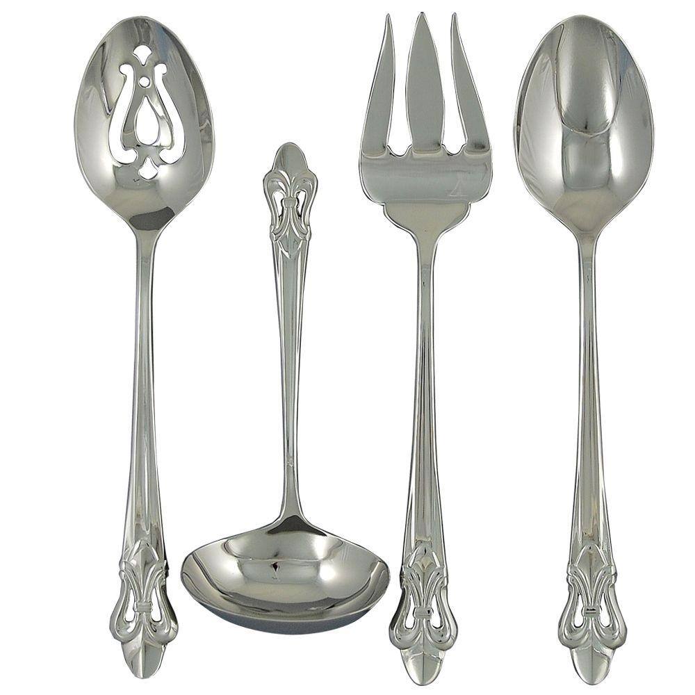 Fleur de Lis 4-Piece Hostess Set - Hercitys