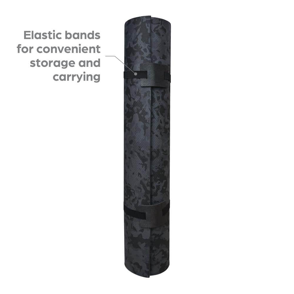 Gray Camo 72 in. W x 36 in. L Rubber Multi-Purpose Fitness Equipment Mat (18 sq. ft.) - Hercitys