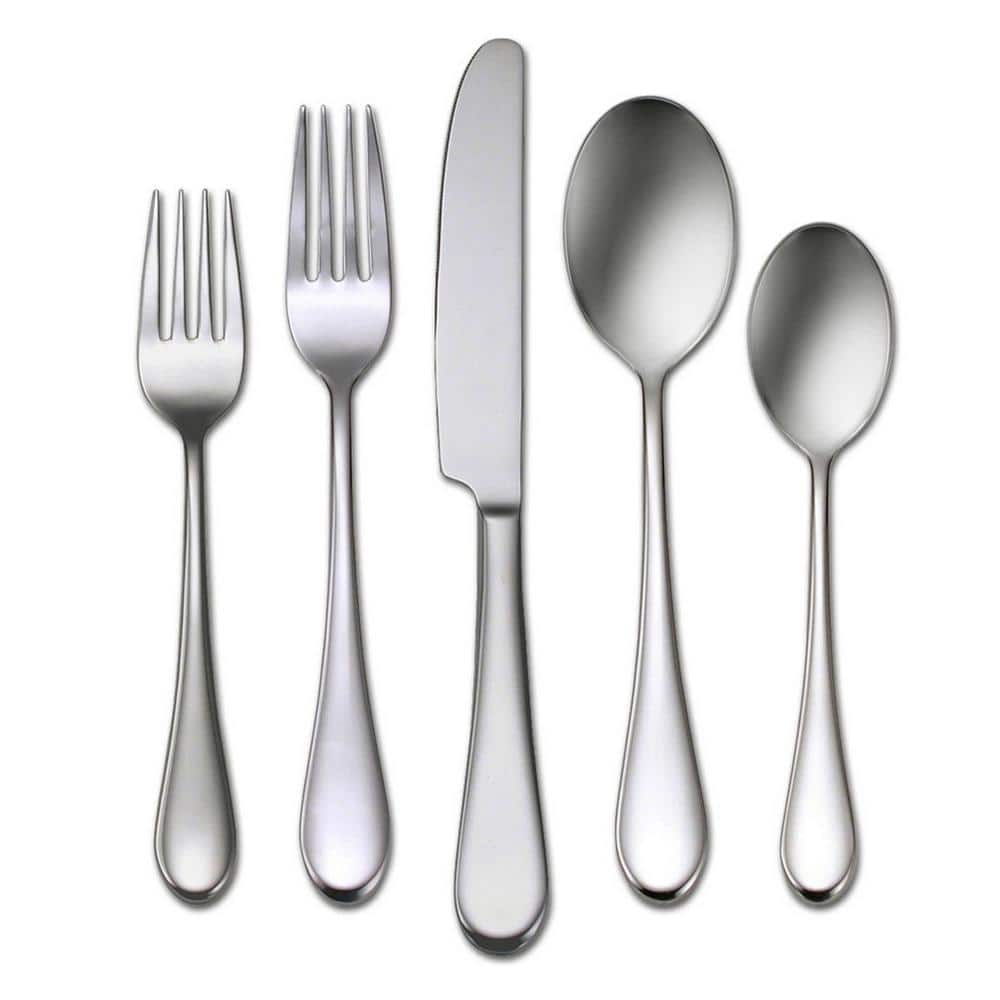 Icarus 45-Piece Silver 18/0-Stainless Steel Flatware Set (Service for 8) - Hercitys