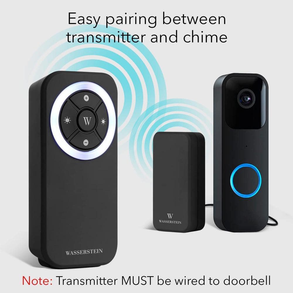 Wireless Doorbell Chime Compatible with Blink Video Doorbell (1-Pack, Black) - Hercitys
