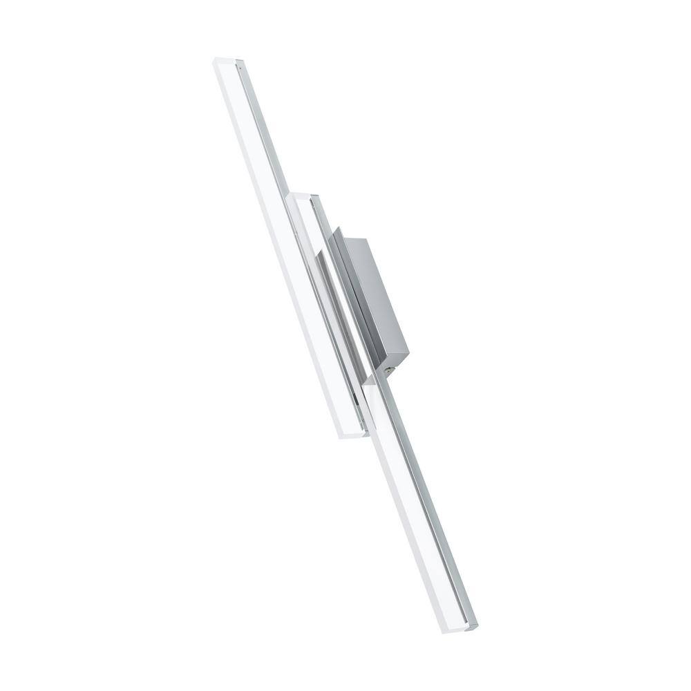 Palmital 1 34.625 in. W x 3 in. H Chrome LED Flush Mount with Slim Satin Glass Panels - Hercitys