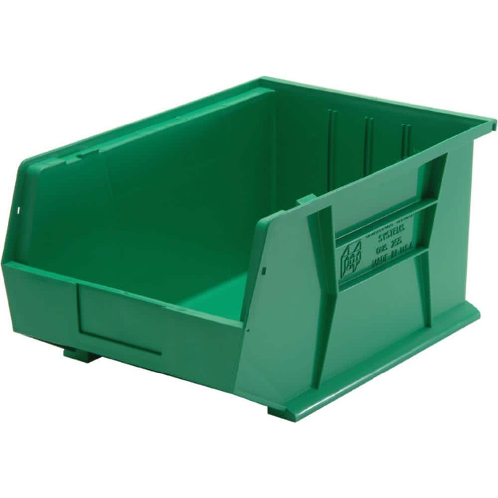 Ultra Series 13.71 Qt. Stack and Hang Bin in Green (4-Pack) - Hercitys