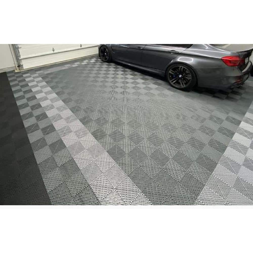Ribtrax Smooth Home 12 in. W x 12 in. L Slate Gray Polypropylene Tile Flooring (10-Pack) - Hercitys